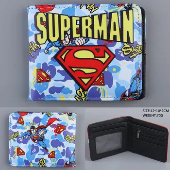 Superman Acțiune de benzi Desenate pline de culoare de Piele Scurt Portofel Anime Zero Bani Geanta Pliere Pungă Multi-card bit-Portofel