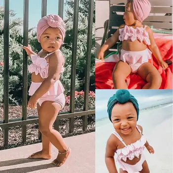 CANIS Copilul copil Fete Zburli Sling Moda Minunat Costume de baie Arcul Bikini de costume de Baie Costum de baie
