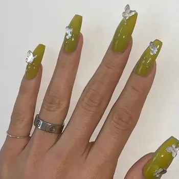 Nail Art Deco DIY nail art 3D trei-dimensional3d amestecat fluture Metal arc accesorii de Unghii Mat fluture de aur