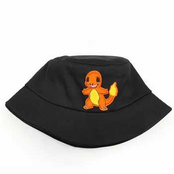 Desene animate dragon broderie de bumbac Pălărie Găleată Pălărie Pescar călătorie în aer liber pălărie de Soare Capac Pălării pentru copil bărbați Femei 10