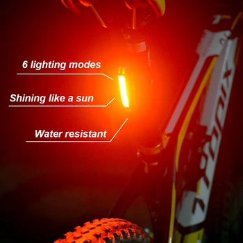 ZTTO Impermeabil MTB Munte Biciclete Road Biciclete Ciclism Fata-Spate, USB Reîncărcabilă în condiții de Siguranță de 30 de LED-uri de 100 de Lumeni de Lumină Stop WR01