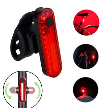 USB Reîncărcabilă Bicicleta Stop cu LED Biciclete Lumina Impermeabil MTB Siguranței Rutiere de Avertizare Roșu Ciclism Lampa cu Built-in Baterie