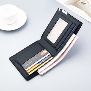NR.ONEPAU Men scurt portofel multi-card poziție ultra-subțire moale din piele portofel dolarul american clip clip de bani tide marca bărbați portofel
