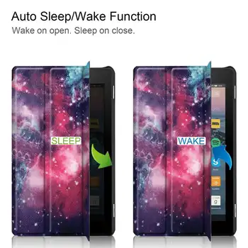 Magnetic PU Piele Caz pentru Amazon Kindle fire 7 2019 2017 cu Somn/Wake Auto Capacul suportului pentru Amazon Nou Fire7 caz