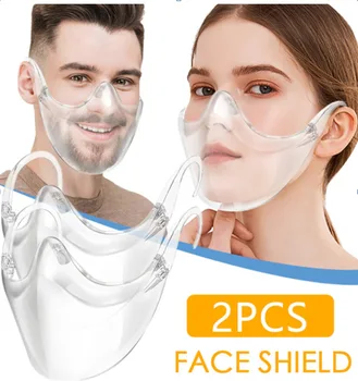 Adult Durabil Masca de Fata Combina Plastic Reutilizabile Clar Față de Scutul Anti-pm2.5 Măști De Protecție De Igienă Transparent Acoperi Gura