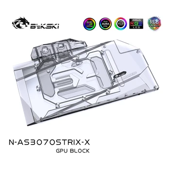Bykski Apă Bloc utilizare pentru ASUS RTX 3070 STRIX GPU Card / Plin de Acoperire de Cupru Radiator Bloc /O-RGB / RGB
