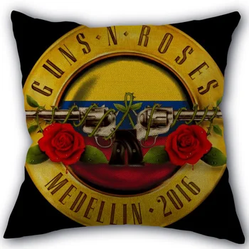 Guns N Roses fata de Perna Lenjerie din Bumbac Tesatura Pătrat cu Fermoar fata de Perna 45X45cm Nunta Perna Decorativa acoperi Cădere de Transport maritim