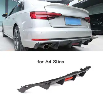 Pentru S4 Fibra de Carbon Bara Spate Difuzor Spoiler pentru Audi A4 B9 Sline S4 A4 Sedan 4 Usi 2017 - 2019 grilajul Repartitoare