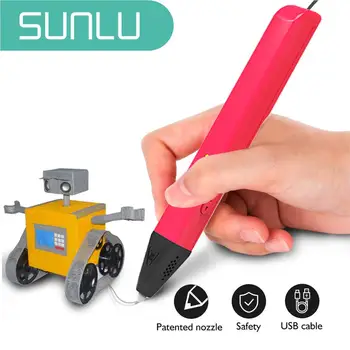 Sunlu SL-600 Imprimantă 3D Pen Suporta PLA/PCL Filament de 1.75 mm Diy Creion de Jucarii Pentru Copii&Adultt Dezlănțui Creativitatea