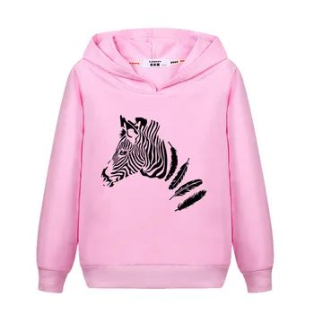 Fata de Moda Toamna Hanorace Zebră de Imprimare Tricou Casual Lolocee Copii Topuri de Bumbac pentru Copii Haine Copilul Hanorac Brand