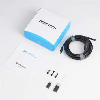 DEPSTECH Tip C USB Endoscop 5.5 mm Ultra-Subțire de Inspecție 720P Mini Camera de Greu de Cablu rezistent la apa Șarpe Tub Borescope Android