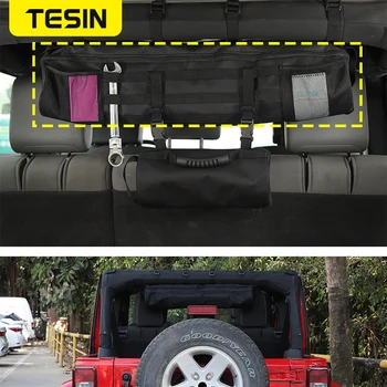 TESIN Arimare Dereticare Pentru Jeep Wrangler TJ JK JL Multifuncțional Roll Bar Sac de Depozitare Instrument de Buzunar Organizator Negru Pentru Jeep Auto
