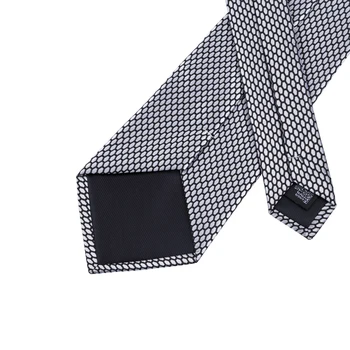 Hi-Cravată Gri Barbati Cravata Moda Noutate Legăturile Stabilite pentru Bărbați Cravată și batistă de Buzunar Set Butoni de Afaceri Formale Lega 8.5 cm C-1536