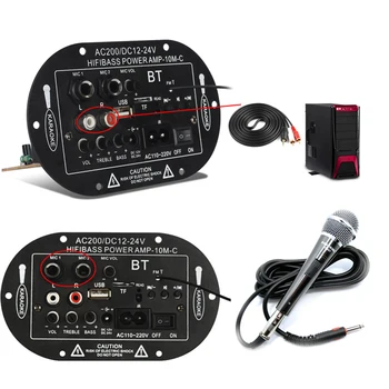 Mini-w6e Mașină Bluetooth, Amplificator Digital Audio USB-8 inch, 10 inch, amplificator mono pentru Accesorii de Interior