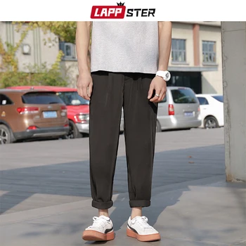 LAPPSTER Mens coreean Streetwear Jogging Pantaloni 2020 Salopete Mens Casual Negru Glezna Lungime Pantaloni Femei Chic Harajuku Pantaloni Harem