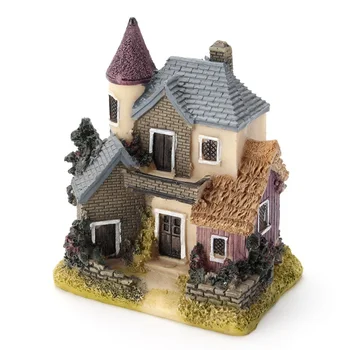 1buc Mini Rășină Casa Casa in Miniatura Zână Grădină Micro Peisaj Acasă Decoratiuni de Gradina Rasina de Artizanat 4 stiluri de Culoare Aleatoare