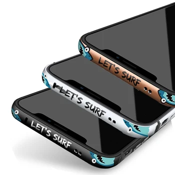 Rechin Telefon de Metal Bumper pentru iPhone XR X XS Cazuri de Telefon pentru iPhone XS Max Cazul Desene animate Aluminiu Silicon, Acoperire Cadru Coque