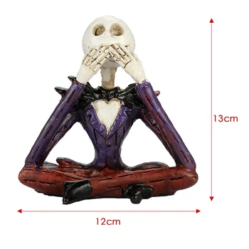 Masina Ornament Rășină Jack Craniu Figurina tabloul de Bord Decor 3 nu Horror Schelete Jack Automobile Decor Acasă Accesorii Cadou