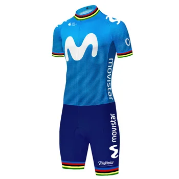 2020 Echipa Movistar ciclism Skinsuit completo ciclismo Maillot Salopeta de Sosea Skinsuit maillot ciclismo hombre verano