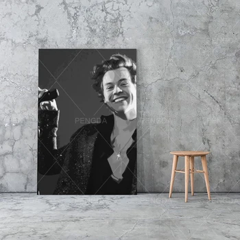 Retro Harry Styles Panza Poze Home Decor Negru și Alb Pictura Postere HD Printuri opera de Arta de Perete Modular Living