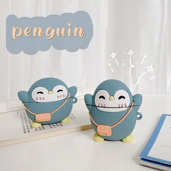 Desene animate 3D de caz pentru Huawei Freebuds Pro Căști Accesorii Căști caz Capacul de Protecție Pinguin Drăguț pentru Freebuds 3