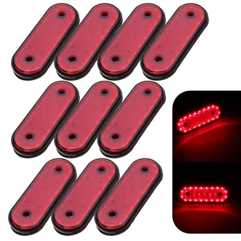 10 buc LED-uri Auto de poziție Laterale Lumini de Clearance-ul Lampă pentru 24V Camion, RV Trailer Preluare Roșu Galben Alb