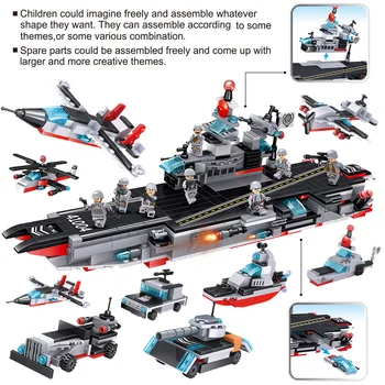 Sembo 8in1 Militare serise Avion Tank Elicopter de Război Carele de Luptă Vehicul Auto Blocuri de Jucărie pentru băieți cadou