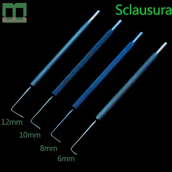 Strabism cârlig de aliaj de titan 11cm chirurgicale de operare instrument strabism cârlig sectia de oftalmologie 6mm/8mm/10mm/12mm