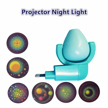 Proiector LED 6 Imagini Senzor de Stele, Luna de Animale Proiector UE Plug Lumina de Noapte Lampă pentru copii Copii Copii Decorare Dormitor