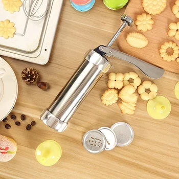 Cookie Presă a Face Mahine Kit pentru DIY Biscuit Maker Set cu 20 de Cookie Discuri 4 Duze de Copt Instrument de Decorare Instrumente de Copt
