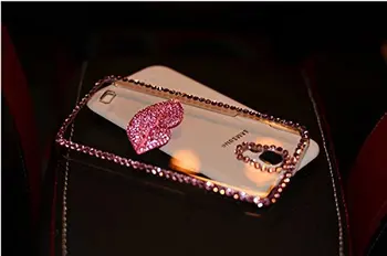 Bling un Diamant Roz de Buze Gem Caz Acoperire Pentru Iphone 12 11 Pro Max X XS MAX XR 6 6S 7 8Plus Pentru Samsung S9 S10 S20 nota 10 Plus
