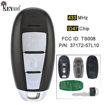 KEYECU 433MHz ID47 Chip FCC ID: TS008 P/N: 37172-57L10 OEM 3 butoane Cheie de la Distanță Gol Fob pentru Suzuki Swift Kizashi 2010-2016