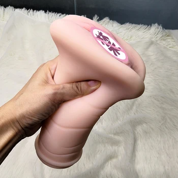 Jucarii sexuale Pentru Barbati Silicon Vagin Artificial Dubla Gaura Realiste MARE Vagin Anal Fals Pizde 3D Jucărie pentru Adulți de sex Masculin Masturbatori