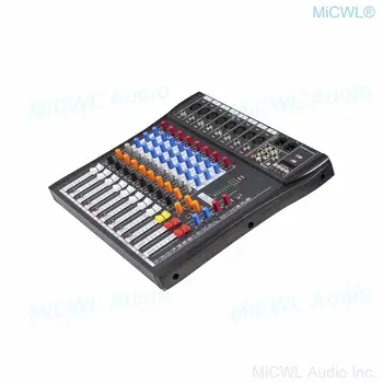 MiCWL Mixer Audio 8 Canale Microfon Bluetooth, Consolă de Amestecare Mixer de Sunet cu 48V USB DSP