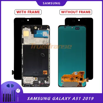 Piesei de schimb originale pentru samsung Galaxy A51 A515 A515F A515F/DS,A515FD LCD Display cu rama Digitizer Ansamblul Senzorului