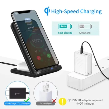 15W Qi Wireless Charger Dock Station 2 in 1 de Încărcare Rapidă Stand Pentru iPhone 12 11 XS XR X 8 Airpods Pro Pentru Samsung S20 S10 Muguri