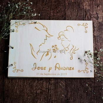 Nunta personalizate carte de Oaspeti cu numele și data , nunta Rustic jurnalul album de nunta Semn de carte de oaspeti