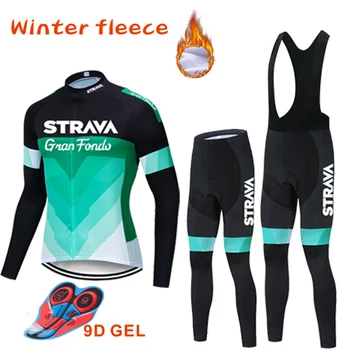 Iarna Thermal Fleece 2020 STRAVA Ciclism Jersey Stabilit de mult Timp MTB Ciclu de Îmbrăcăminte Sport de Munte, Haine verzi ropa ciclismo
