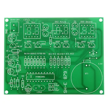 Noul Kit DIY Modul de 9V-12V AT89C2051 6 LED-uri Digitale Ceas Electronic Părți Componente