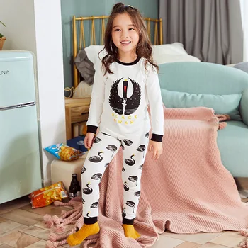 Fetite cu Maneca Lunga Set de Pijama pentru Fete Dimensiune 2 3 4 5 7 9 11 Ani Copii Pijamale Seturi din Bumbac Moda Sleepwears Pijamas Haine