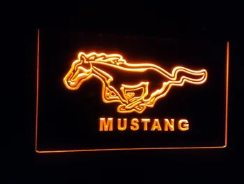 B37 Mustang logo-ul de bere bar, pub, club 3d semne de LED-uri Lumina de Neon Semn