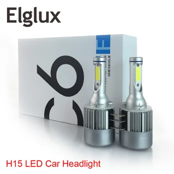 Elglux H15 H7 H11, H4 COB 72W 8000Lm Wireless Nici o Eroare LED-uri Faruri de Ceață Lampă Automată a luminilor de Bec Auto Lumina de Aprovizionare