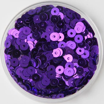 New Sosire-50g 5mm Plat Rotund Liber Paiete, Paillettes de Mireasa de Cusut Ambarcațiuni de Bună Calitate 5# Violet Violet Confetti
