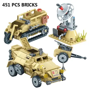 Clasic Vehicule Blindate Camion Model cu Armata ww2 Soldat Compatibil Tanc Militar Model Blocuri Jucarii pentru Copii