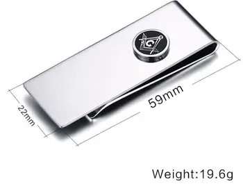 De înaltă Calitate, Clip de Bani Stanless Oțel Masonice Mason Mason Logo Clip de Bani Titularul Cardului de Credit, Pin Cadou Bijuterii de Moda 10buc