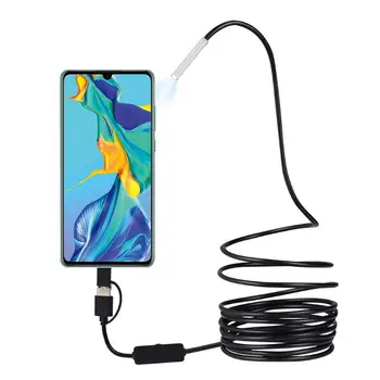Endoscop USB 3 în 1 Borescope 3.9 mm rezistent la apa pentru Telefonul Android, Windows PC, Mac