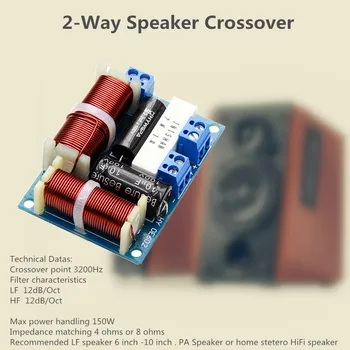 2 Way Crossover Difuzor Filtru 80W RMS Înalte Difuzor Woofer Cabinet Accesorii Pentru Home Theater Audio Profesionale OE602