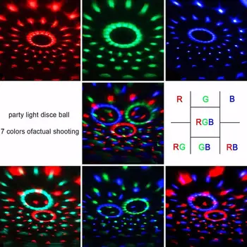 LumiParty 3W LED-uri RGB Rotative Magic Ball Light Stage Lumina Proiectarea Lampa Disco Party Festival de Nunta de Decorare