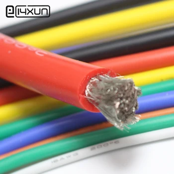 EClyxun 1Meter 8AWG Silicon sârmă 8 AWG 8# silicagel fire Conductor 1650/0.08 mm AWG 8 de înaltă temperatură cablu de cupru cositorit