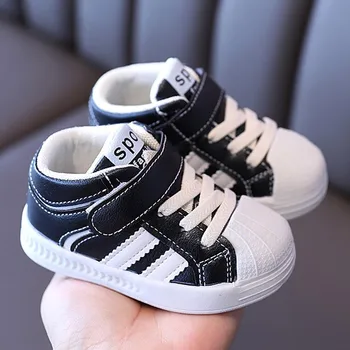 Moda Pantofi pentru Copii Fete Adidasi Baieti Cizme 7-36Months Copii mici Apartamente Alb Negru Pantofi de Primăvară New Sosire